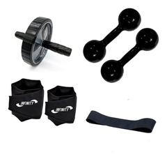 Caneleira 3 Kg + Roda + Halter 3Kg +mini band forte - comprar online