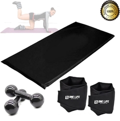 Caneleira 3 Kg + Colchonete + Halter 3Kg + roda + Kit mini band + Kettlebe 4 kg - comprar online