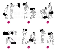 Imagem do Caixa de Madeira 30x35x45 - 12"+ Corda Naval + Power Bag de 10 kg +Kettlebell de 4kg + Wall Bal 8kg + corda speed rope