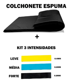 Kit Mini Band + Colchonete Fitness Academia Studio + Corda na internet