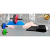 Roda Rolinho Abdominal+ Colchonete + Corda Fitness Emagrecer Cor: Preto