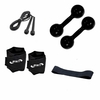 Caneleira 3 Kg + Corda + Halter 3Kg +mini band forte