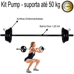Kit Completo Body Pump C/barra E 10kg + Colchonete + Corda + Caneleira 2 kg + Halter 2 kg - comprar online