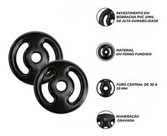 Super Band + Barra Pump+ Anilha + Colchonete+ Halter 40cm - Cheers Fitness