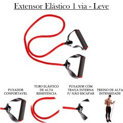 Extensor Elástico - Leve; Médio e Forte - Fortalecimento Fisioterapia Treino em Casa One Life Musculação Recuperação E - comprar online