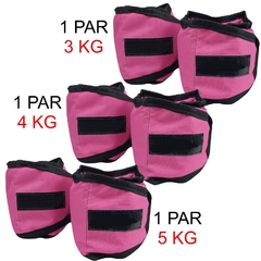 Caneleira Peso Tornozeleira 3kg - 4kg - 5kg Cor: Rosa na internet