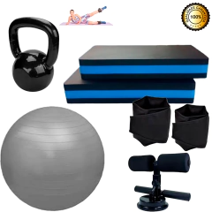 Par Caneleira 2 Kg + 2 Step + KTB 4kg + Base X + Bola 75