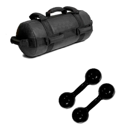 Kit Ginastica Fitness Par Halter 04 Kg + Power Bag 30kg