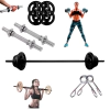 Kit Pump Barra Oca1,2m + 20kg Anilhas + Par Barra 40cm Rosca