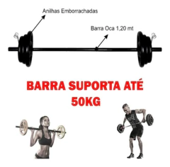 Kit Barras + 14 Kg De Anilhas + caneleira 5 kg + colchonete na internet
