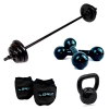 Kit Pump 20 kg Em Anilhas + Kettlebell 8 kg + Halter 4kg