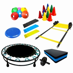 KIT PARA TREINO MINI JUMP + STEP + DISCO + ESCADA + 4 ITENS
