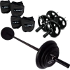 Kit Pump - Barra Oca + 20 Kg De Anilhas + Caneleira 3 e 5kg