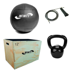 Kit Caixa + Wall Ball + Kettlebell + Corda - comprar online