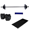 Mini band Kit pump 10kg em anilhas+Colchonete+Caneleira 5kg