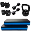 Kit Aeróbico 2 Step + Caneleira 2 e 3kg + Halter 3kg+Ktb 8kg