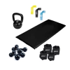 COLCHONETE + CANELEIRAS + HALTERES + KETTLEBELL + MINI BANDS