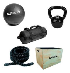 Corda Naval 40 + Wall Ball + Kettlebell + Power Bag + Caixa - comprar online
