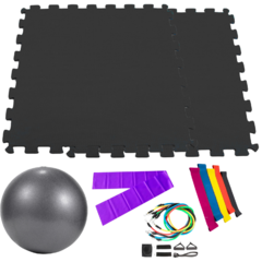 Imagem do KIT TREINO AERÓBICO FUNCIONAL TATAME + FAIXAS EXTENSORA