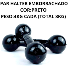 Kit Halter Emborrachado 4 Kg Kettlebell 6 kg + Caneleira 6Kg - loja online