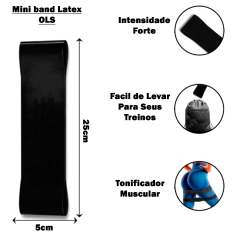 Kit Mini Band Forte E Extra Forte + Par De Caneleira 3 Kg na internet