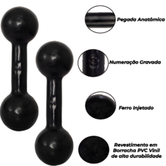 Kit Funcional Halter 4kg + Caneleira 3 Kg + Step 60cm + Kettlebell 6 kg - Cheers Fitness