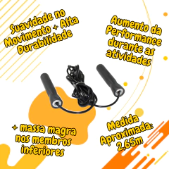 Corda De Pular Em Pvc Com Rolamento Corda Alta Resistência - comprar online