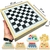 Jogos de Tabuleiro GRANDE 6x1 Dama, Jogo Da Velha, Ludo, Trilha, Dominó e Xadrez 6 em 1 COMPLETO