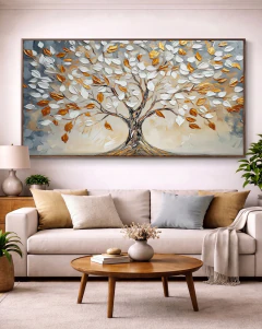 Quadro Decorativo Folhas ao Vento