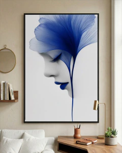 Quadro Decorativo Perfil Azul