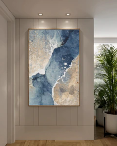 Quadro Decorativo Corrente Azul