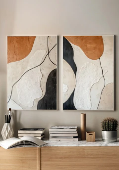 Dupla de Quadros - Rastro de Texturas