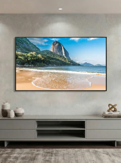 Quadro Decorativo Areia, Mar e Pedra