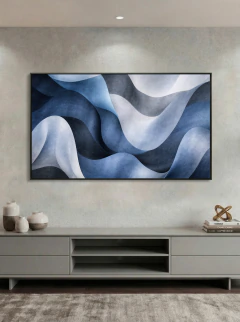 Quadro Decorativo Fluxo Azul
