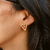 Brinco Ouro Triângulo Rosa com Zircônias - comprar online