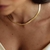 Colar Malha Rígida Love You Ouro