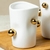 Vaso Boca Larga com Esferas Douradas P