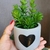 Cachepot Cimento Coração Preto - comprar online