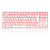 Teclado Mecânico Redragon Kumara Lunar White Single Color LED Vermelho Switch Azul