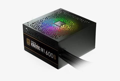 Fonte Gamer Gamdias Kratos M1-600B RGB 600W 80 Plus Bronze
