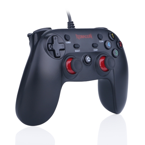 Controle Gamer Redragon Saturn Preto USB com Vibração G807