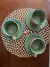 TAZAS RAYADAS VERDE - x6 - comprar online