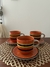 TAZAS RAYADAS NARANJA - x6