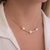 Choker Com Três Pérolas Banhado a Ouro 18k