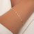 Pulseira Fina Corrente Trabalhada Banhada a Ouro 18k