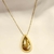 Colar Gota Lisa Grande 45cm Com Extensor De 5cm - Florassi Semijóias