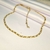 Choker Corrente Grumet Elo Maior Banhada a Ouro 18k na internet