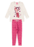Conjunto Infantil Interativo Meia Estação Girl Dinosaur Off White
