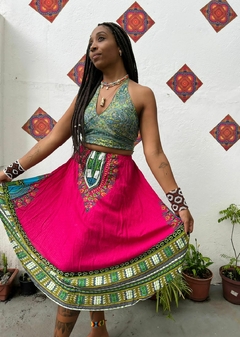 Saia Midi Godê Africana - (Veste 36 ao 44)