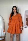 Vestido Curto Manga Longa - Todo forrado (tecido laise) - comprar online